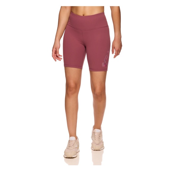 Reebok Women’s Activate High Rise Bike Short color : Renaissance Rose - Picture 2 of 6